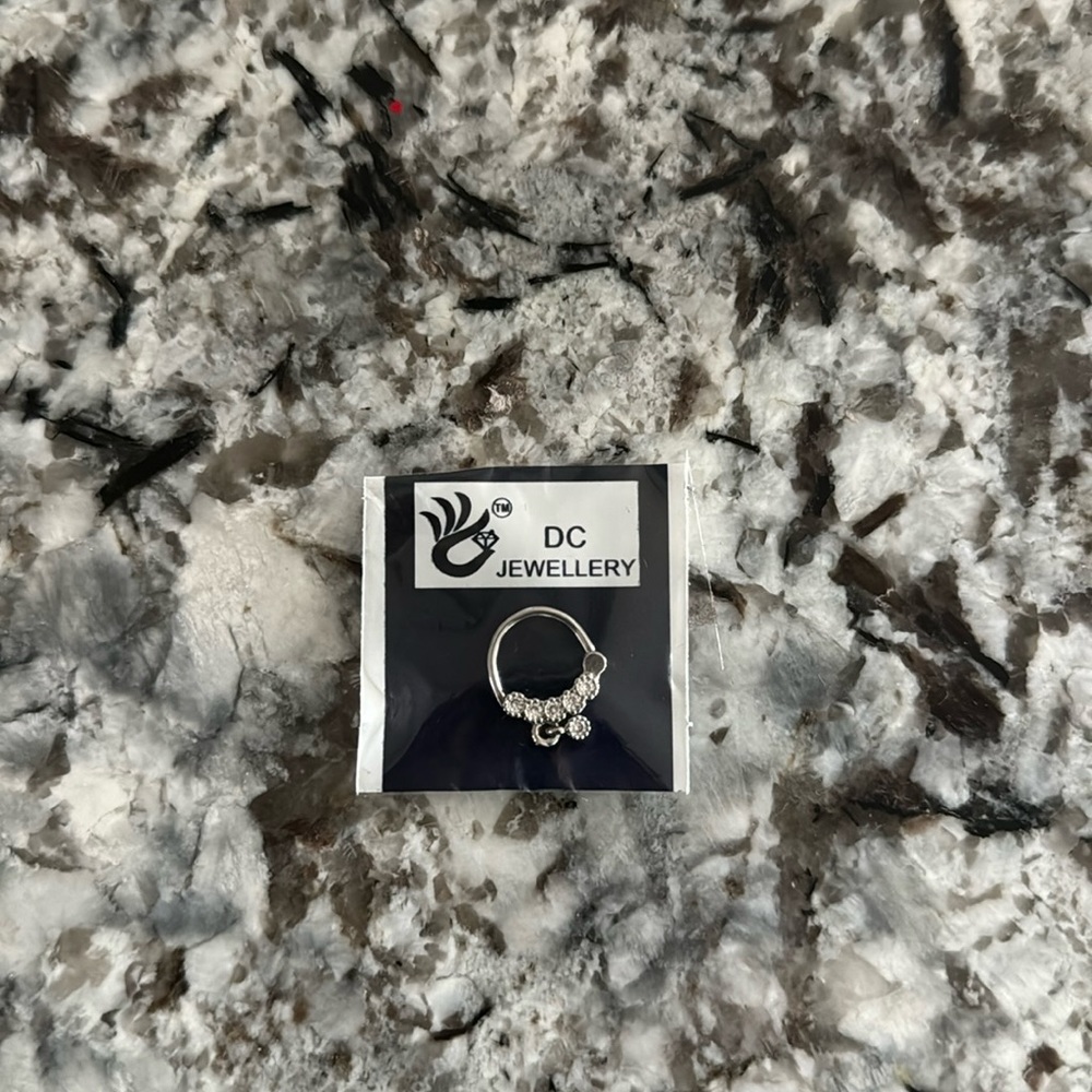 Fashion silver nose ring.  One size